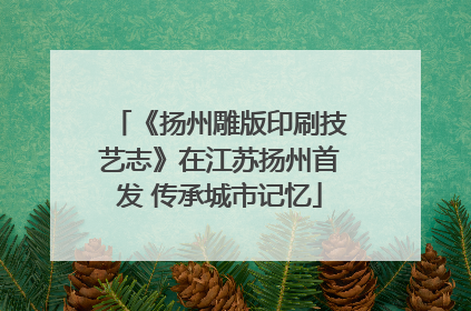 《扬州雕版印刷技艺志》在江苏扬州首发 传承城市记忆