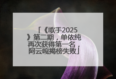 《歌手2025》第二期，单依纯再次获得第一名，阿云嘎揭榜失败