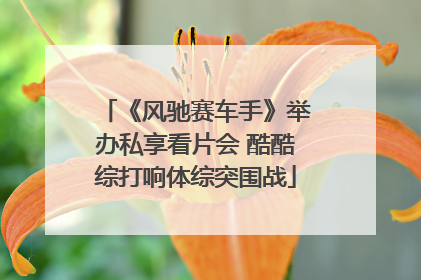 《风驰赛车手》举办私享看片会 酷酷综打响体综突围战