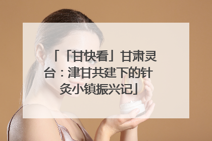 「甘快看」甘肃灵台：津甘共建下的针灸小镇振兴记