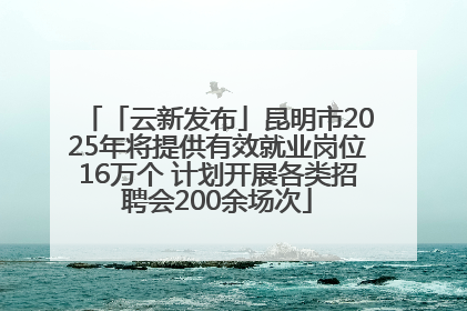 「云新发布」昆明市2025年将提供有效就业岗位16万个 计划开展各类招聘会200余场次