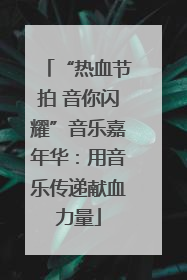 “热血节拍 音你闪耀”音乐嘉年华：用音乐传递献血力量