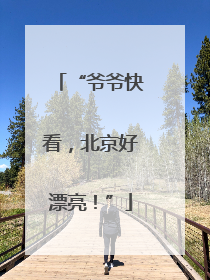 “爷爷快看，北京好漂亮！”
