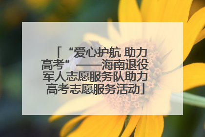 “爱心护航 助力高考”——海南退役军人志愿服务队助力高考志愿服务活动