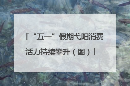 “五一”假期弋阳消费活力持续攀升（图）