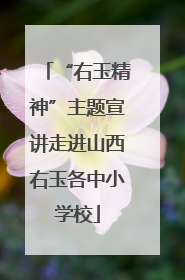 “右玉精神”主题宣讲走进山西右玉各中小学校