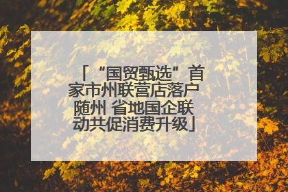 “国贸甄选”首家市州联营店落户随州 省地国企联动共促消费升级