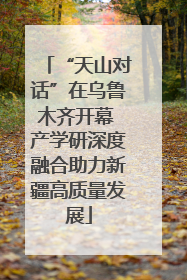 “天山对话”在乌鲁木齐开幕 产学研深度融合助力新疆高质量发展