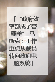 “政府效率部成了替罪羊” 马斯克：工作重点从裁员转向政府电脑系统