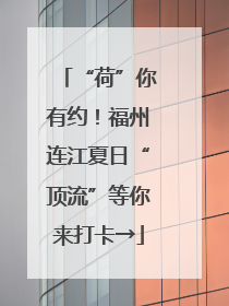 “荷”你有约！福州连江夏日“顶流”等你来打卡→