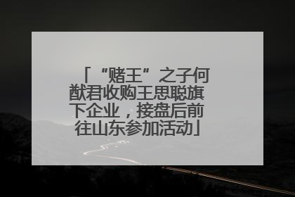“赌王”之子何猷君收购王思聪旗下企业，接盘后前往山东参加活动