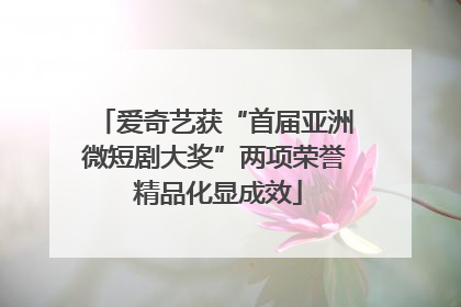 爱奇艺获“首届亚洲微短剧大奖”两项荣誉 精品化显成效