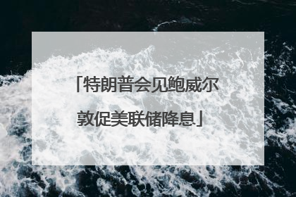 特朗普会见鲍威尔 敦促美联储降息