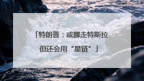 特朗普：或挪走特斯拉 但还会用“星链”