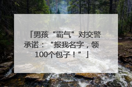 男孩“霸气”对交警承诺：“报我名字，领100个包子！”