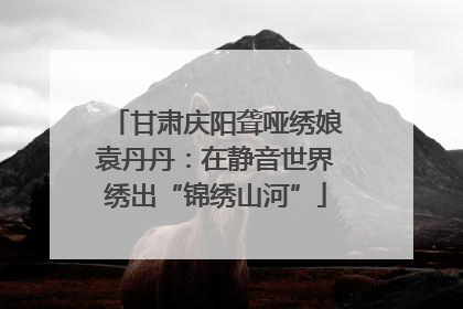 甘肃庆阳聋哑绣娘袁丹丹：在静音世界绣出“锦绣山河”