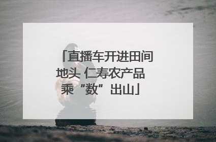直播车开进田间地头 仁寿农产品乘“数”出山