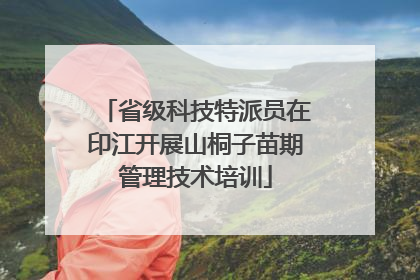 省级科技特派员在印江开展山桐子苗期管理技术培训