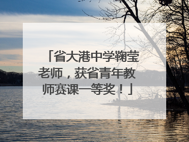 省大港中学鞠莹老师，获省青年教师赛课一等奖！