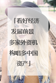 看好经济发展前景 多家外资机构唱多中国资产