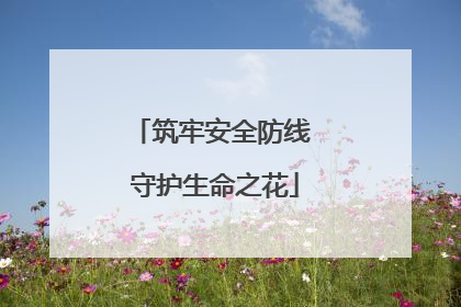 筑牢安全防线 守护生命之花