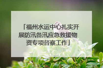 福州水运中心扎实开展防汛备汛应急救援物资专项督察工作