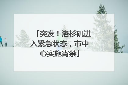 突发！洛杉矶进入紧急状态，市中心实施宵禁