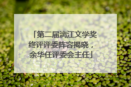 第二届漓江文学奖终评评委阵容揭晓，余华任评委会主任