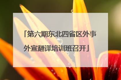 第六期东北四省区外事外宣翻译培训班召开