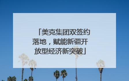 美克集团双签约落地，赋能新疆开放型经济新突破