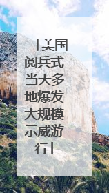 美国阅兵式当天多地爆发大规模示威游行