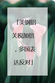 美钢铝关税加倍，多国表达反对