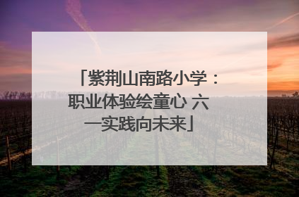 紫荆山南路小学：职业体验绘童心 六一实践向未来