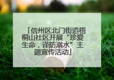 信州区北门街道梧桐山社区开展“珍爱生命，谨防溺水”主题宣传活动