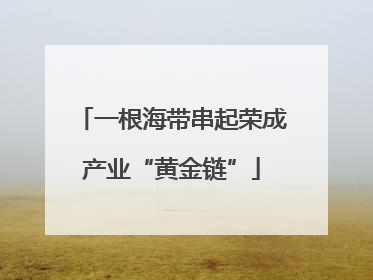 一根海带串起荣成产业“黄金链”