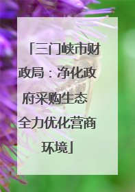 三门峡市财政局：净化政府采购生态 全力优化营商环境