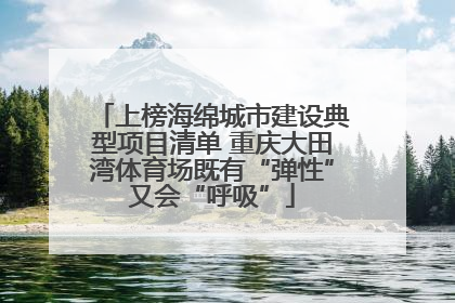 上榜海绵城市建设典型项目清单 重庆大田湾体育场既有“弹性”又会“呼吸”