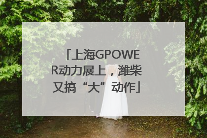 上海GPOWER动力展上，潍柴又搞“大”动作