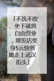 不洗不吹、坐下就剪、自由营业，理发店变身5元快剪摊走上武汉街头
