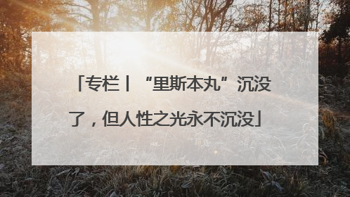 专栏丨“里斯本丸”沉没了，但人性之光永不沉没