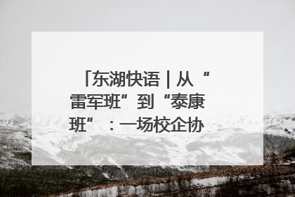 东湖快语｜从“雷军班”到“泰康班”：一场校企协同的“接力赛”