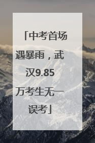 中考首场遇暴雨，武汉9.85万考生无一误考