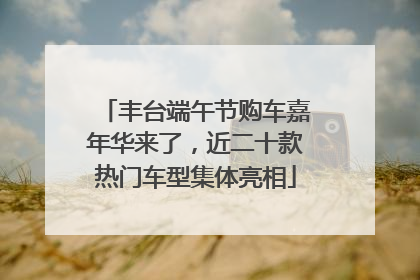 丰台端午节购车嘉年华来了，近二十款热门车型集体亮相