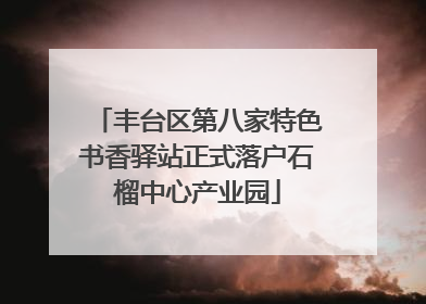 丰台区第八家特色书香驿站正式落户石榴中心产业园