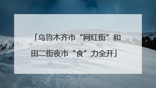 乌鲁木齐市“网红街”和田二街夜市“食”力全开