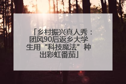 乡村振兴真人秀：团风90后返乡大学生用“科技魔法”种出彩虹番茄