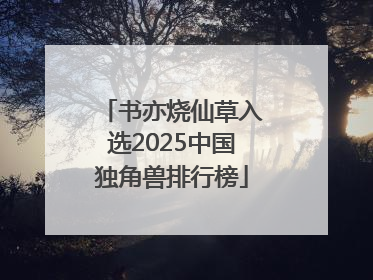 书亦烧仙草入选2025中国独角兽排行榜
