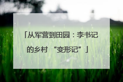 从军营到田园：李书记的乡村 “变形记”