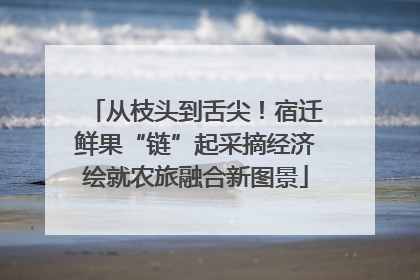 从枝头到舌尖！宿迁鲜果“链”起采摘经济绘就农旅融合新图景
