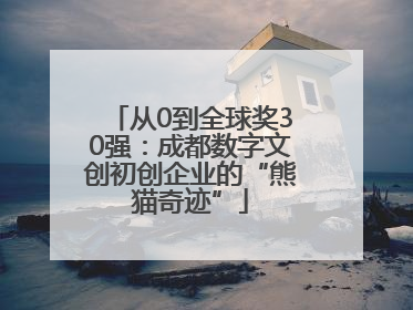 从0到全球奖30强：成都数字文创初创企业的“熊猫奇迹”